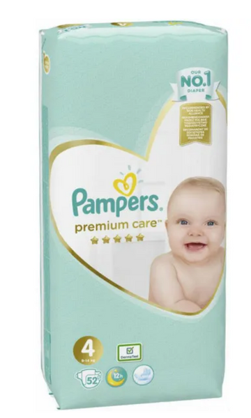 Pampers Дитячі одноразові підгузки Pampers Premium Care Розмір 4 Maxi (9&ndash;15 кг), 52 шт Pampers4Maxi52 фото