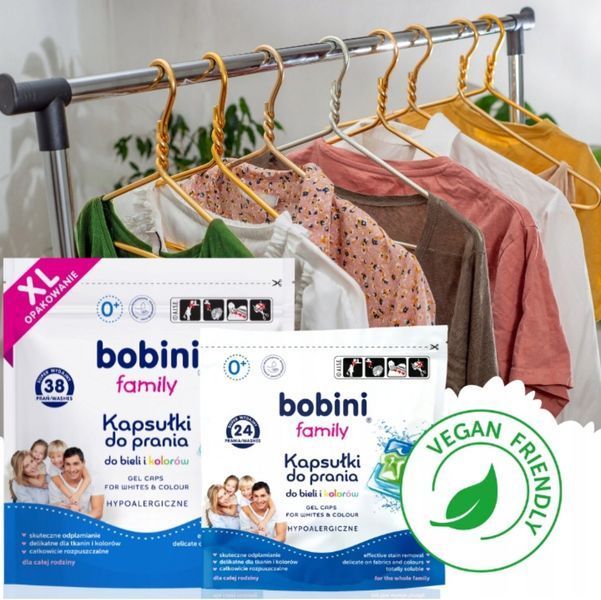 Bobini Family Капсули для прання Універсальні  38 шт Гіпоалергенні BobiniKapsulki38 фото