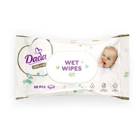 Дитячі вологі серветки Dada Elite Care, з клапаном, 80 шт  DadaEliteCare80 фото