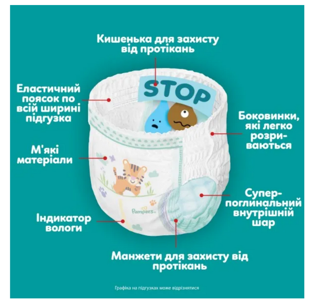 Pampers Дитячі одноразові підгузки-трусики Pampers Pants Giant Plus Maxi Pack (15+ кг), Розмір 7, 32 шт Pampers7Pants32 фото