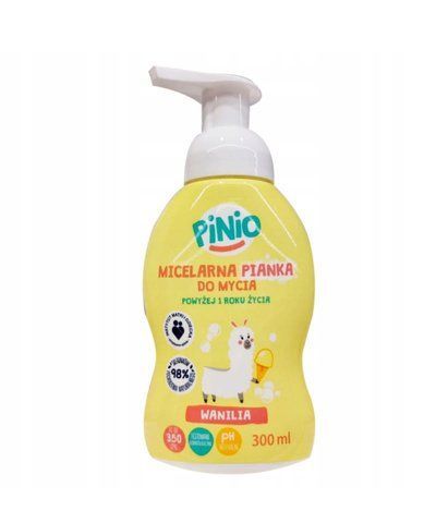 Pinio Kids Міцелярна пінка для вмивання Wanilia 300 мл PinioPianka300Wanilia фото