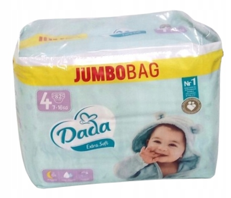 Підгузки Dada Extra soft 4 JUMBO для дітей вагою від 7 до 16 кг 82 шт ExtraSoft4Jumbo фото