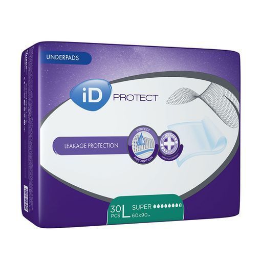 Пелюшки поглинаючі гігієнічні ID Protect Plus, 60*90 см, 30 шт  Protect Plus60*90 фото