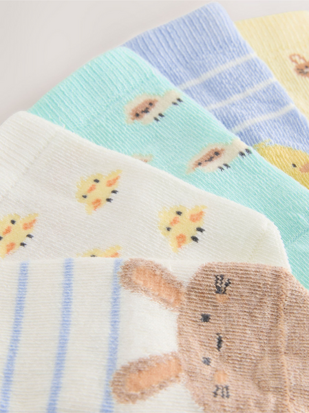 Набір дитячих шкарпеток із милими тваринками 5 шт NextSocks6-12YellowBaby фото