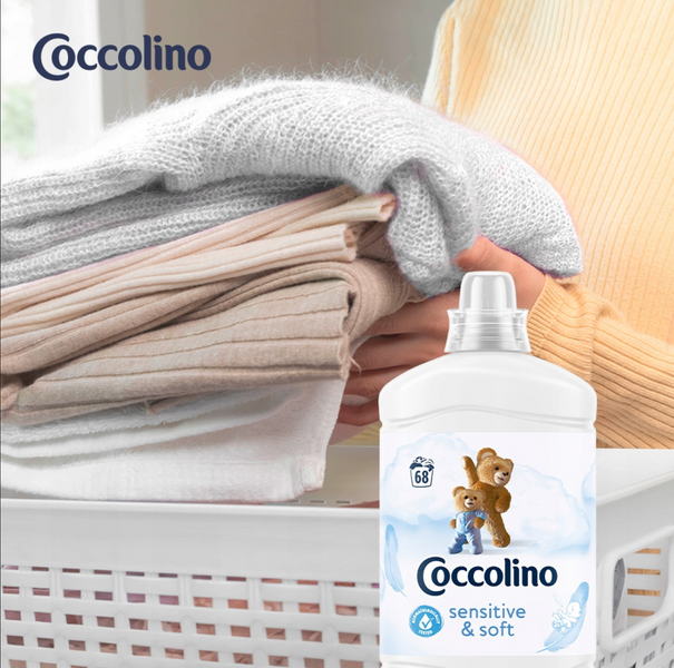 Ополіскувач для білизни Coccolino Sensitive 1,7 л. 68 прань CoccolinoSensitive фото