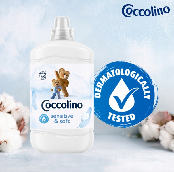 Ополіскувач для білизни Coccolino Sensitive 1,7 л. 68 прань CoccolinoSensitive фото
