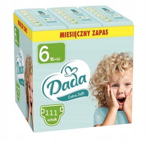 Підгузники одноразові Dada Extra soft 6 для дітей вагою від 16 кг 111 шт 3ExtraSoft6 фото