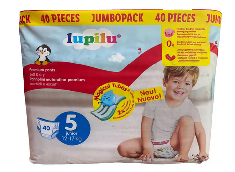 Підгузники-трусики Lupilu Soft & Dry 5 (12-17 кг) 40 шт JumboBag LupiluPantas-40 фото