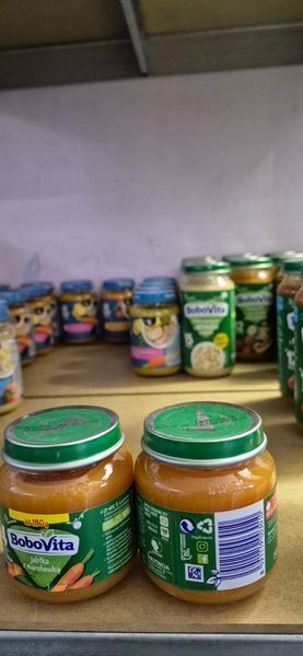 Ніжне пюре BoboVita з яблука та моркви для дітей від 4 місяців, 130 г 130BoboVita003010 фото
