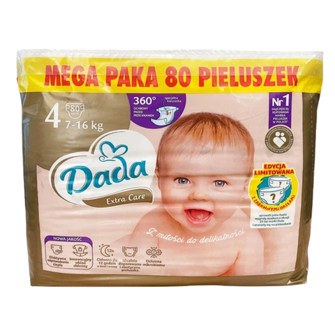 Підгузки Dada Extra Care 4 MAXI 80 шт / 7‑16 кг JUMBO BAG ExtraCare4Jumbo80 фото