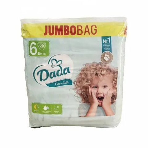 Підгузники Dada Extra soft 6 для дітей вагою від 16 кг 66 шт ExtraSoft6 Jumbo фото