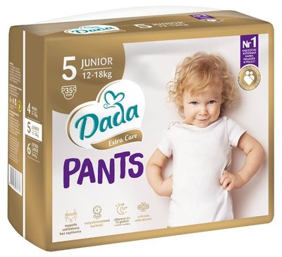 Підгузки - трусики Dada Extra Care Pants 5 JUNIOR для дітей вагою 12-18 кг, 35 шт DadaPants5 фото