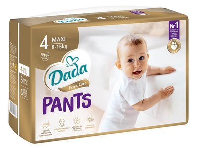 Підгузки - трусики Dada Extra Care Pants 4 MAXI, для дітей вагою 8-15 кг, 39 шт DadaPants4 фото