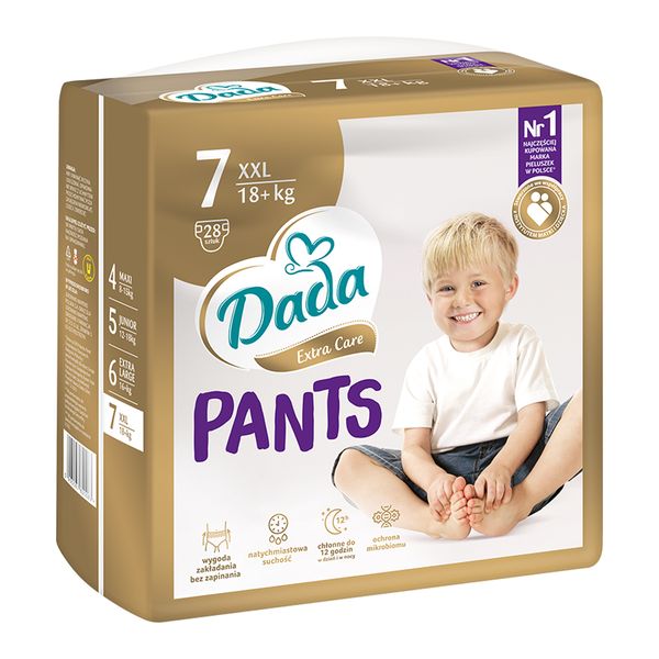 Підгузки - трусики  Dada Extra Care Pants 7 XXL для дітей вагою  від 18 кг, 28 шт Dada7pants фото