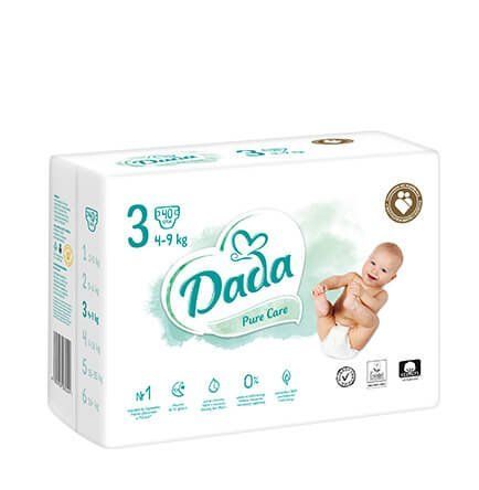 Підгузники Dada Pure Care Midi 3 розмір 4 - 9 кг 40 шт Pure Care3 фото