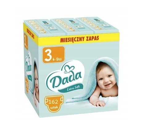 Підгузники Dada Extra Soft 3 для немовлят (4-9 кг) 162 шт 3ES3 фото